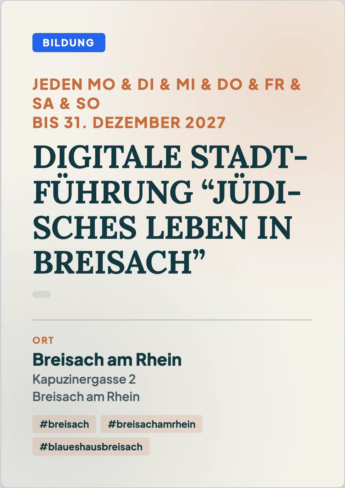 Veranstaltungsflyer