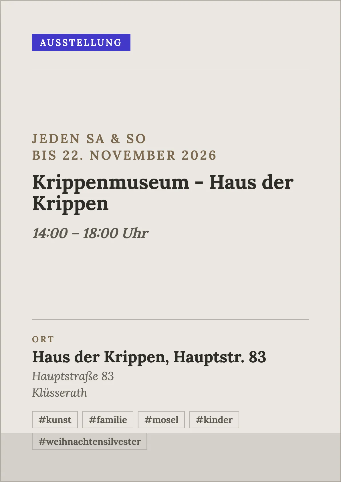Veranstaltungsflyer