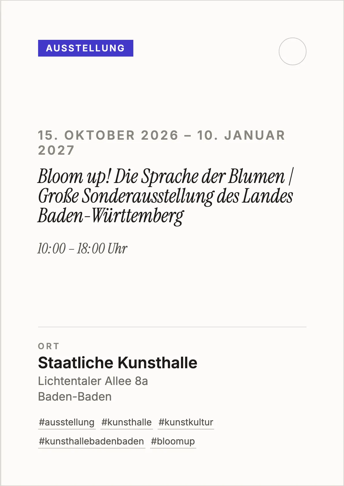 Veranstaltungsflyer