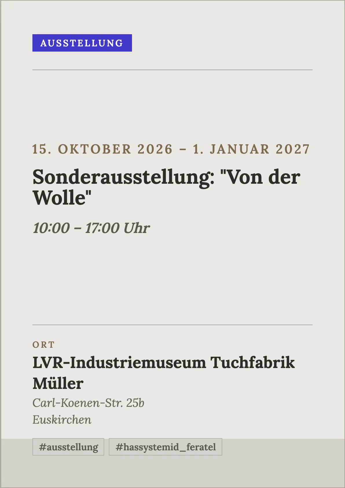 Veranstaltungsflyer