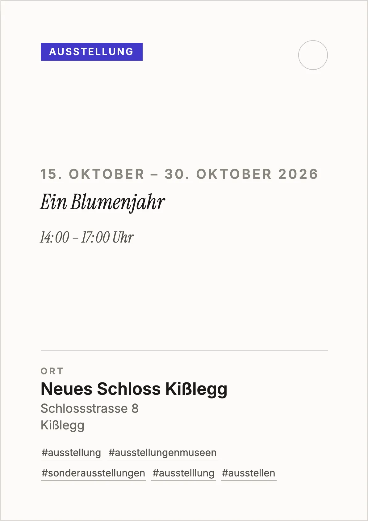 Veranstaltungsflyer