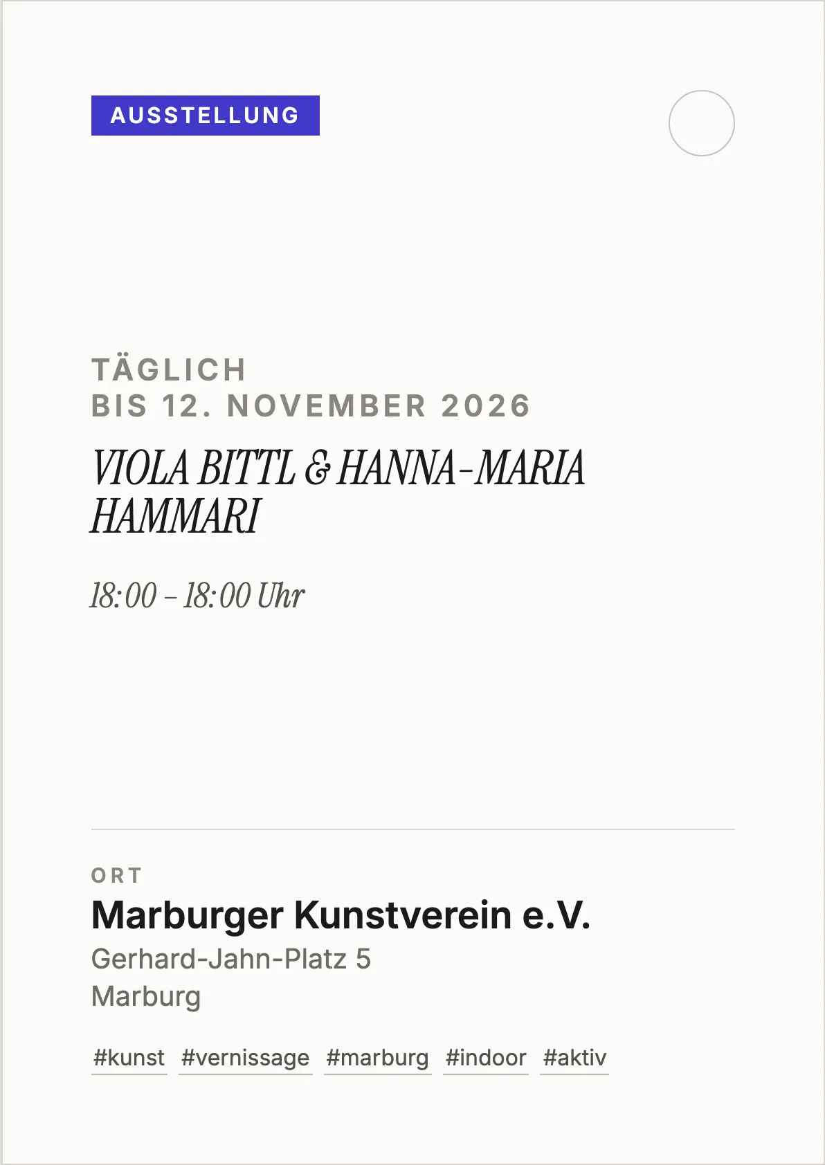 Veranstaltungsflyer