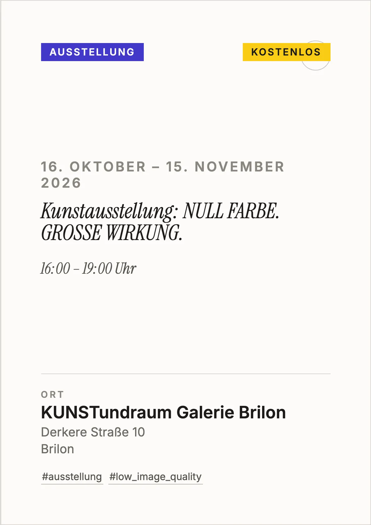 Veranstaltungsflyer