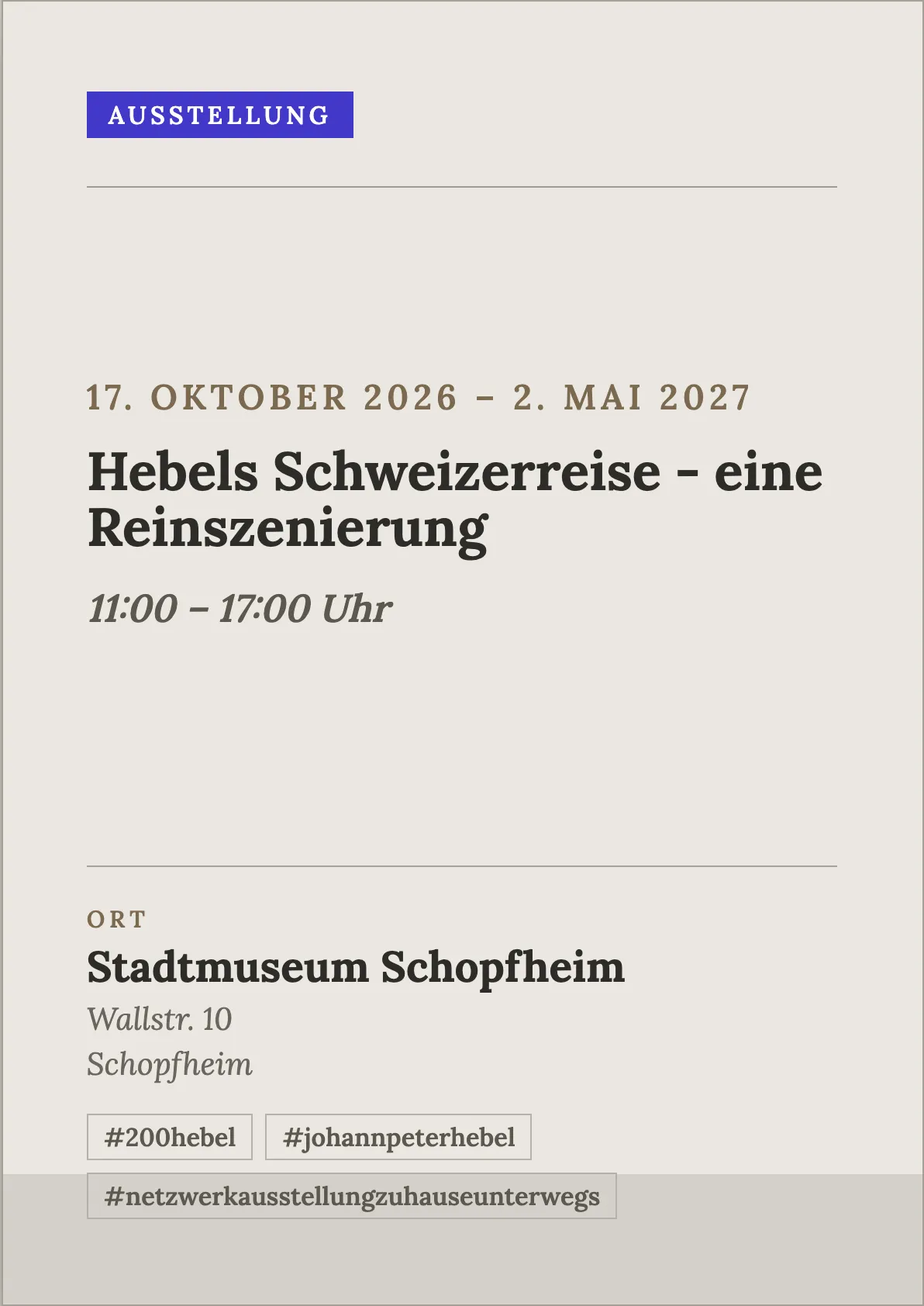 Veranstaltungsflyer