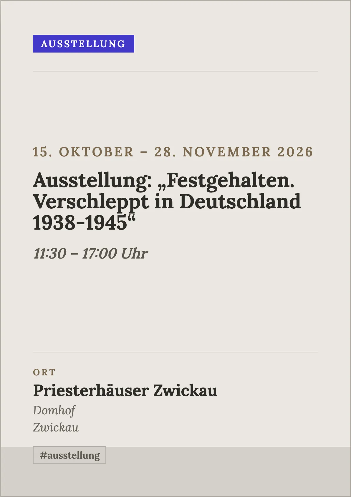 Veranstaltungsflyer