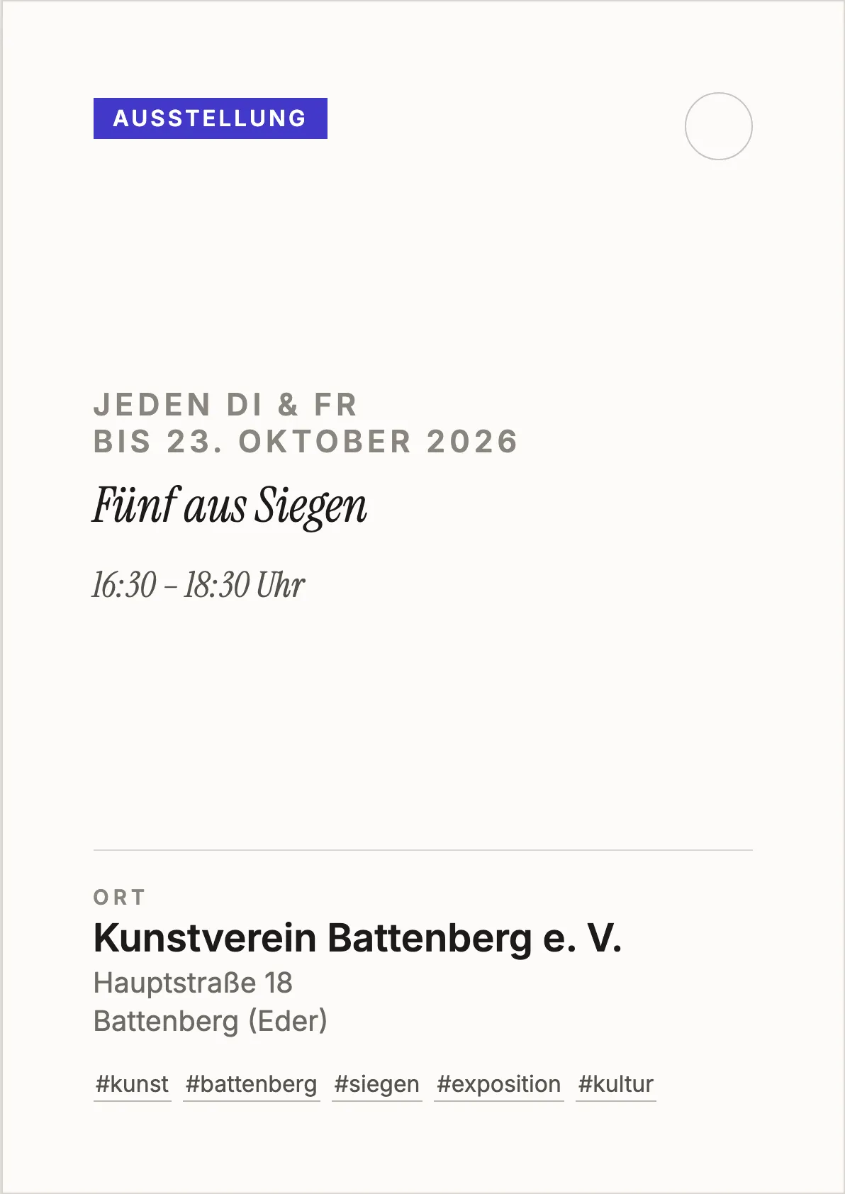 Veranstaltungsflyer