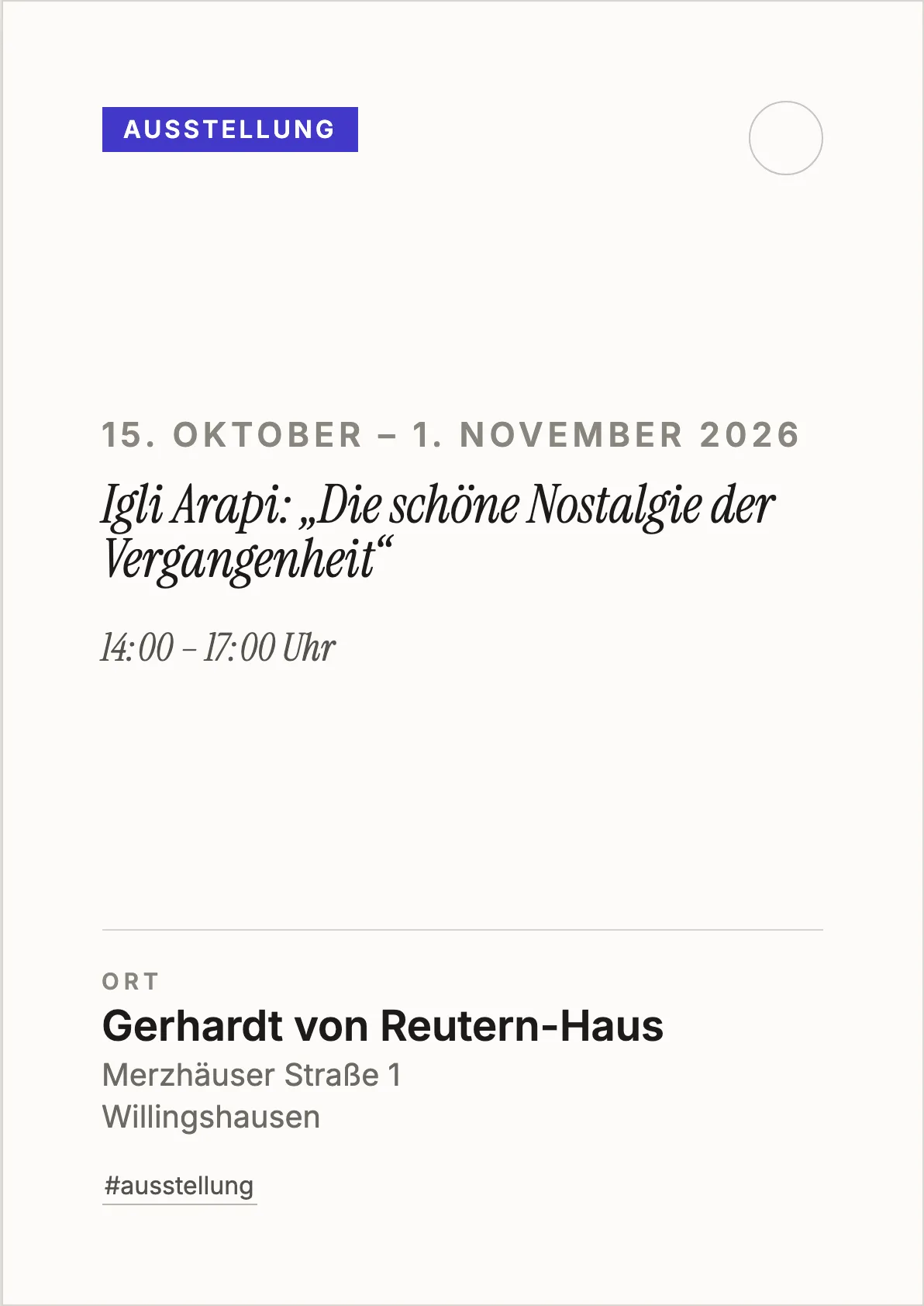 Veranstaltungsflyer