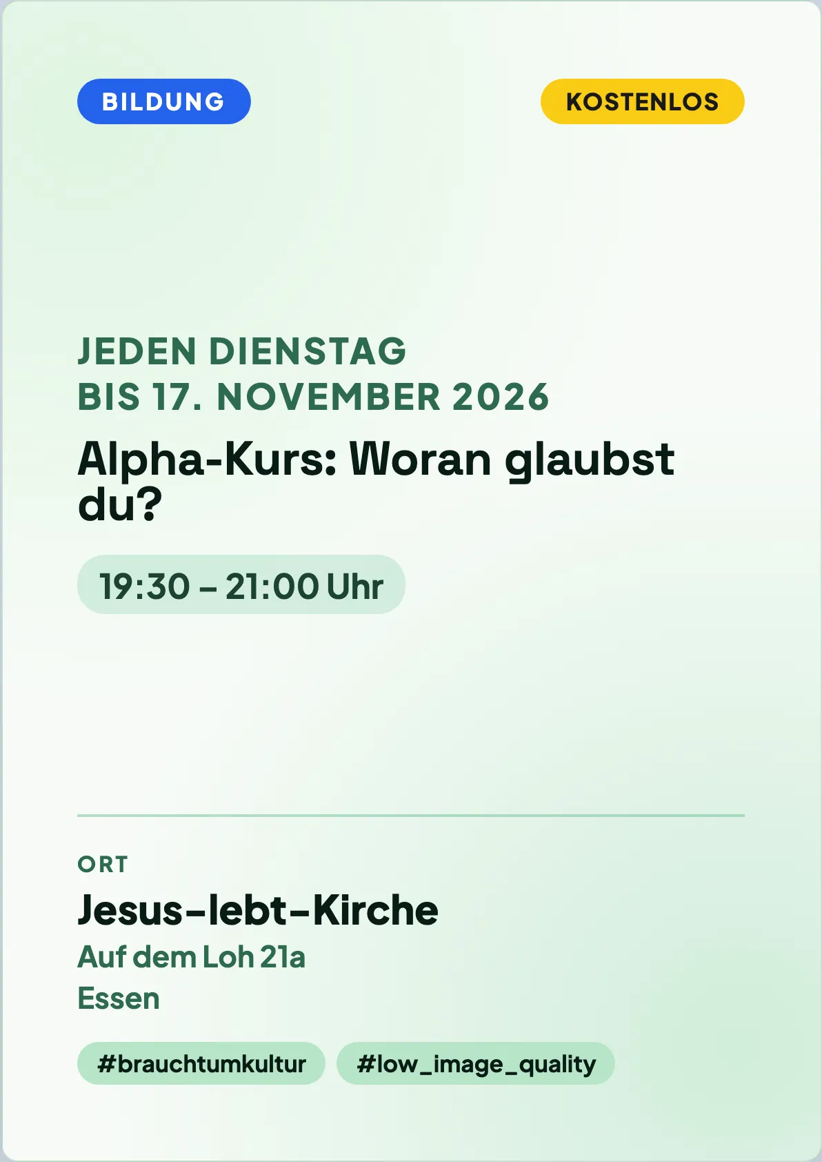 Veranstaltungsflyer