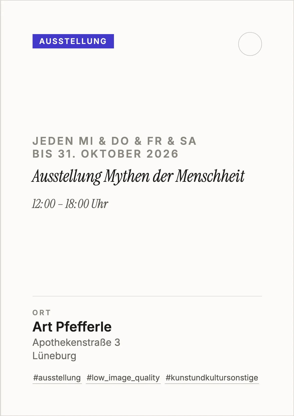 Veranstaltungsflyer