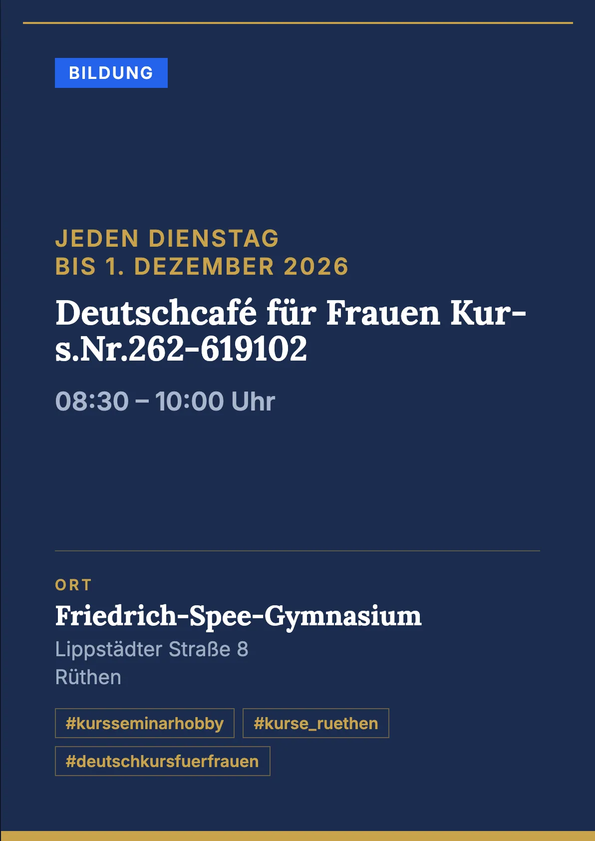 Veranstaltungsflyer