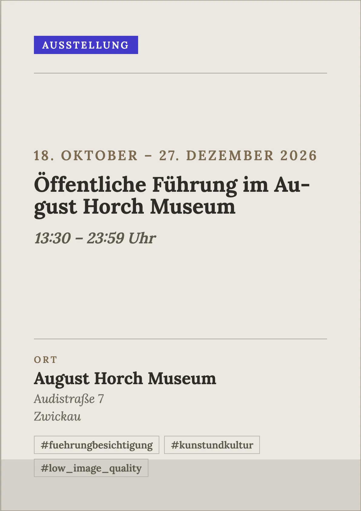 Veranstaltungsflyer