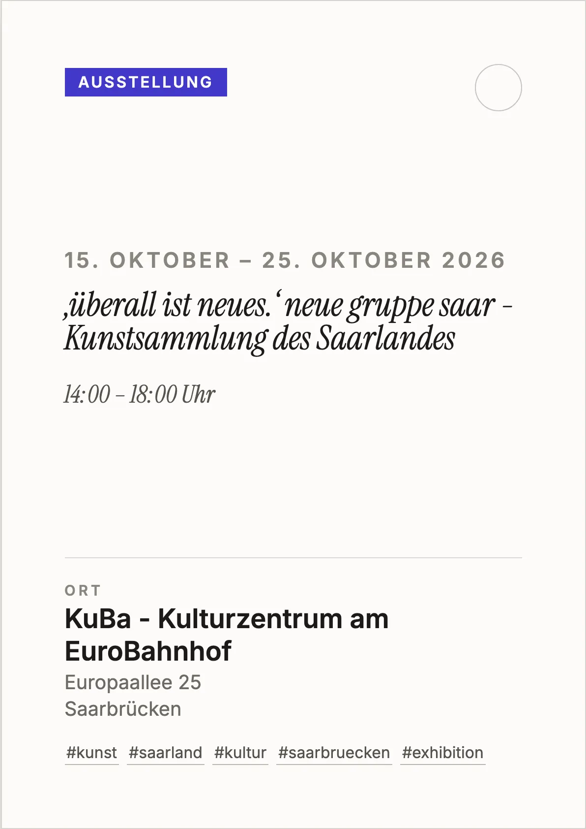 Veranstaltungsflyer