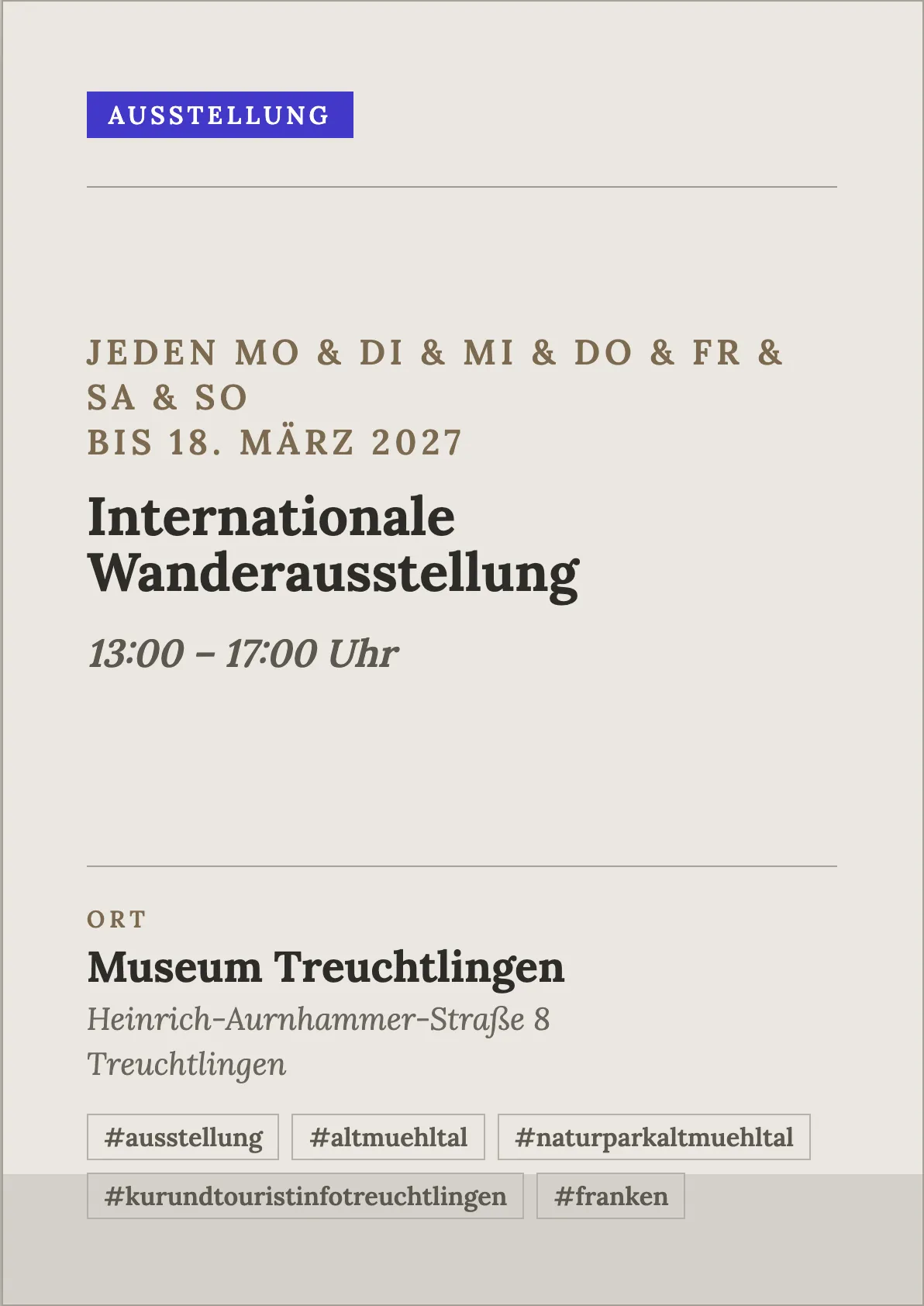 Veranstaltungsflyer