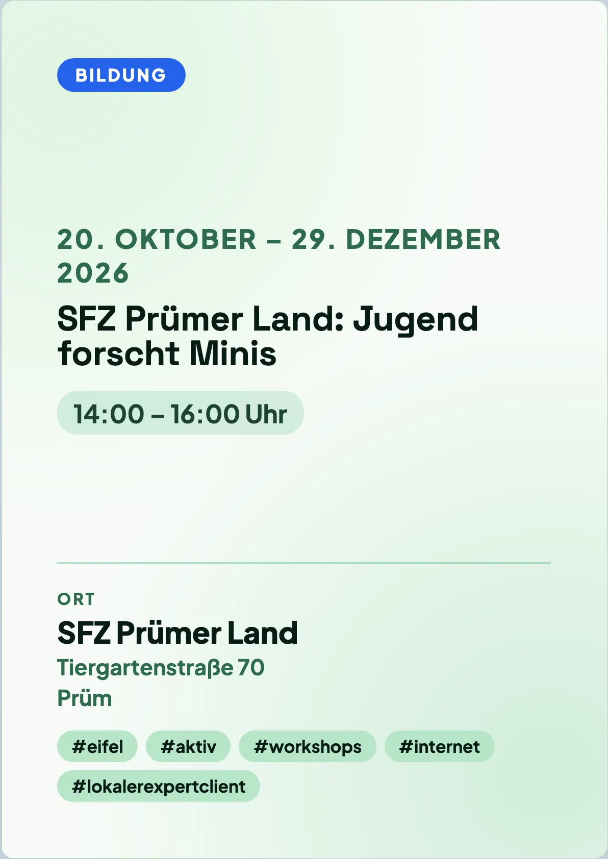 Veranstaltungsflyer