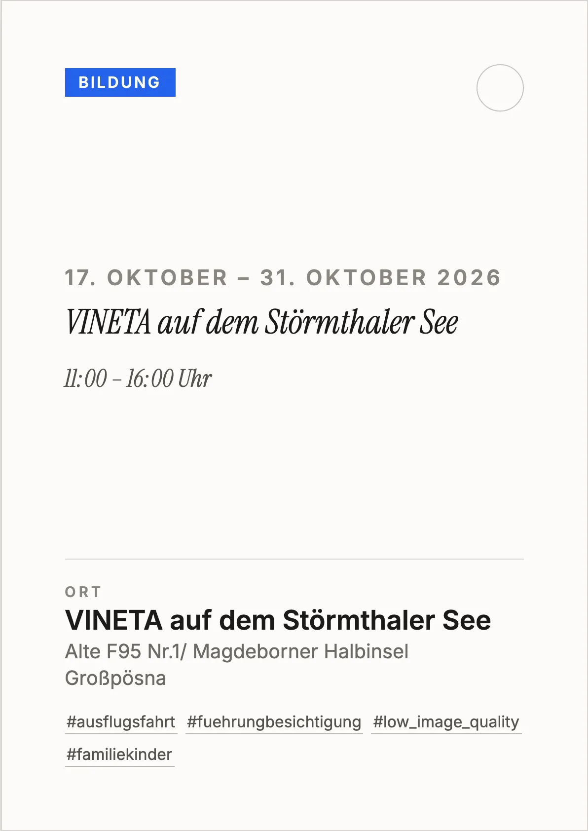 Veranstaltungsflyer