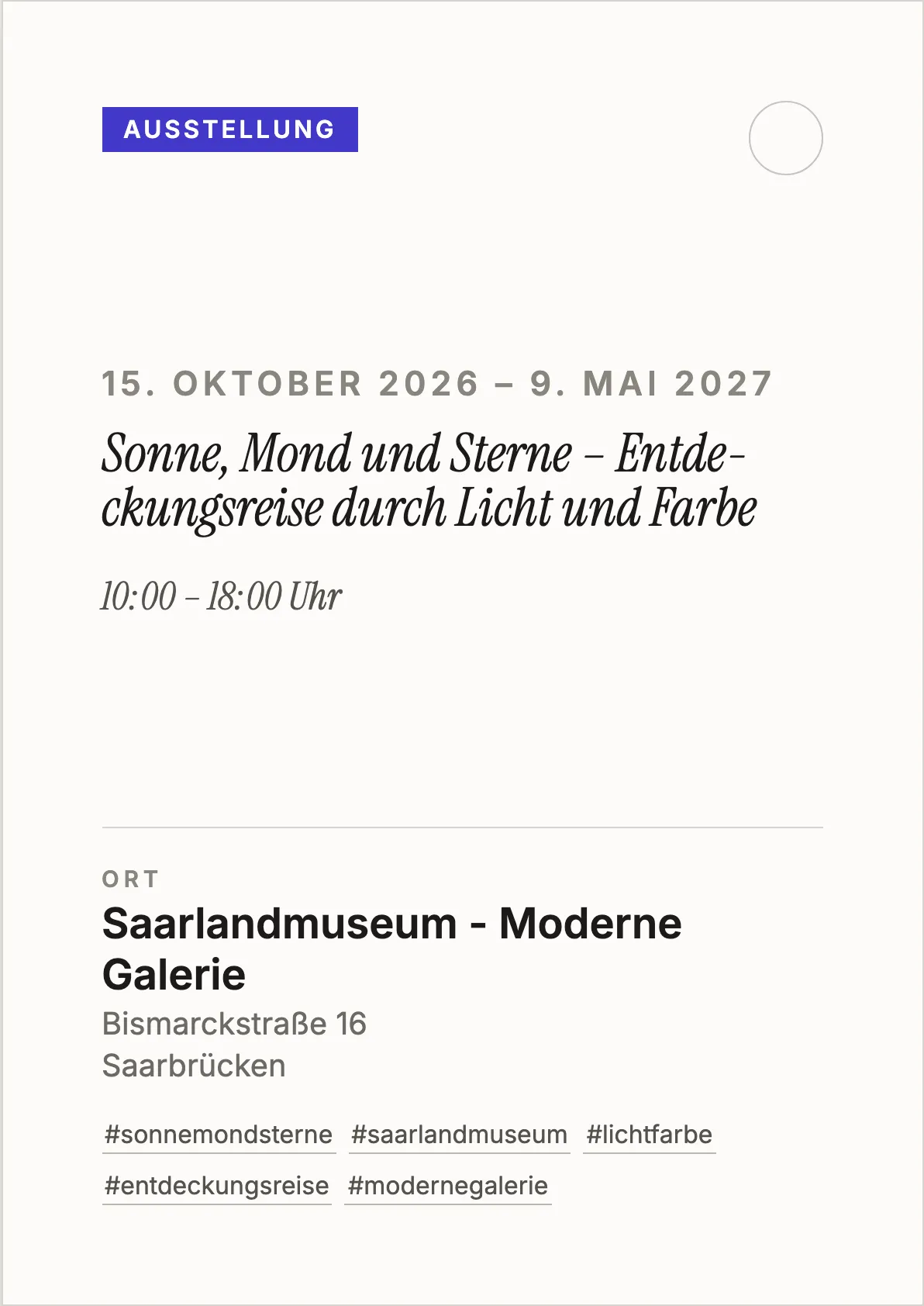 Veranstaltungsflyer
