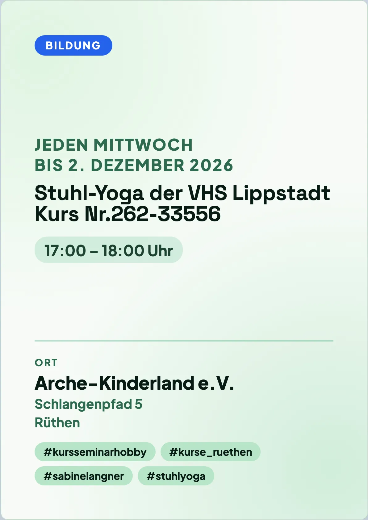 Veranstaltungsflyer