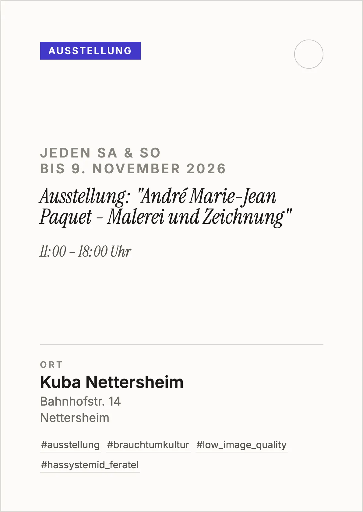 Veranstaltungsflyer