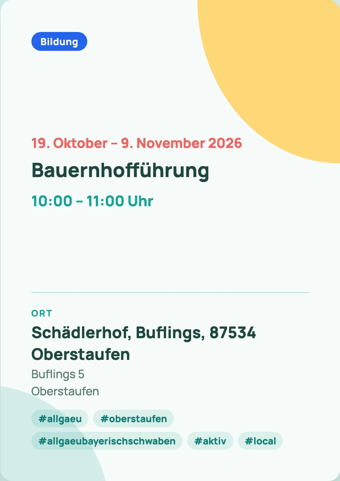 Veranstaltungsflyer