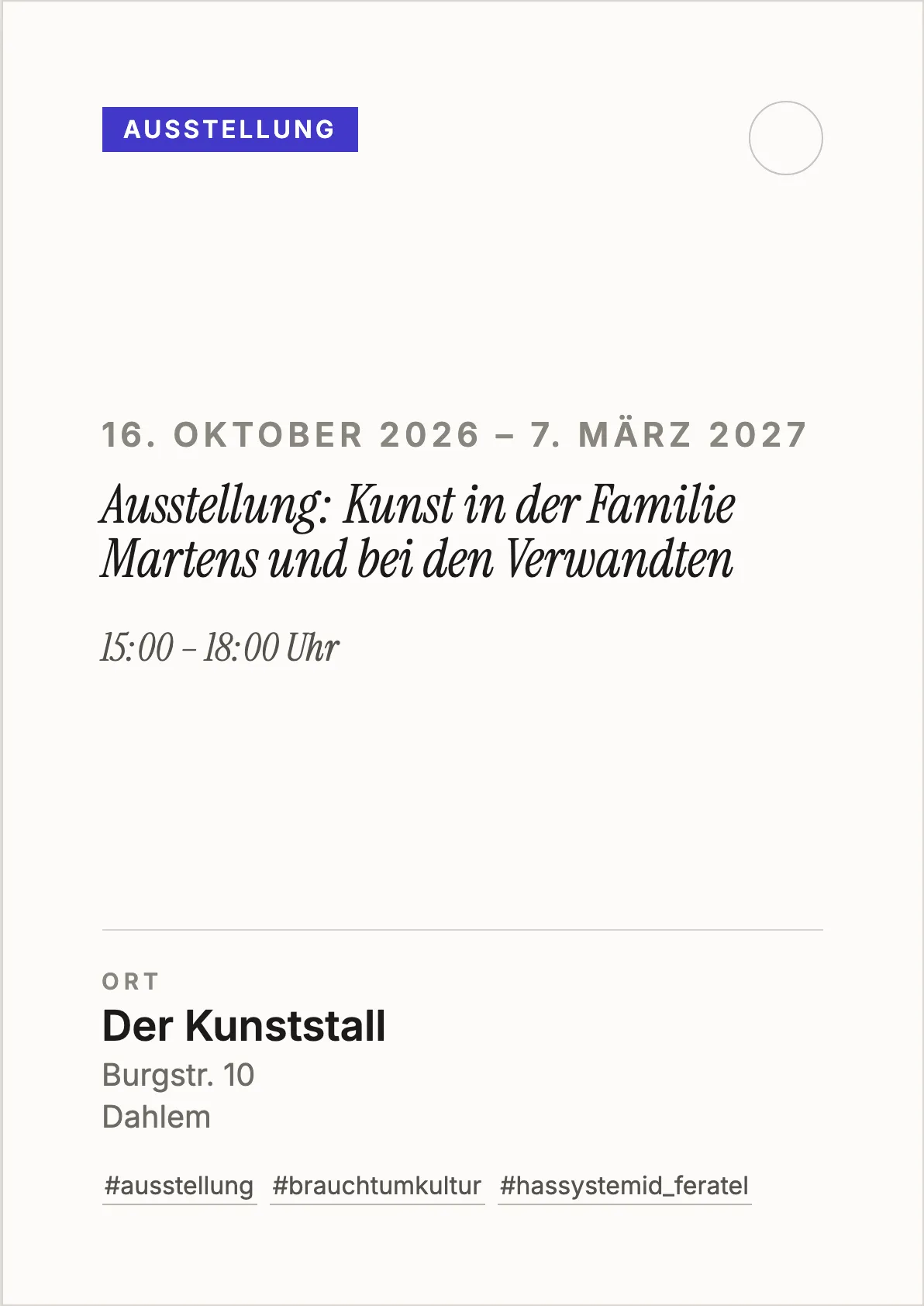 Veranstaltungsflyer