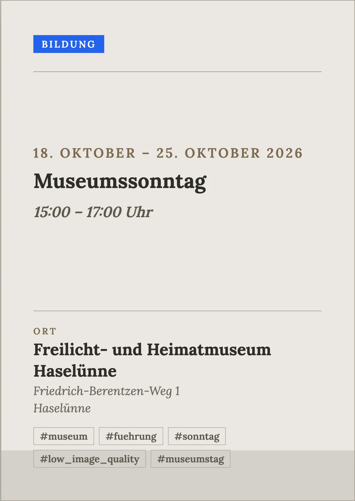 Veranstaltungsflyer