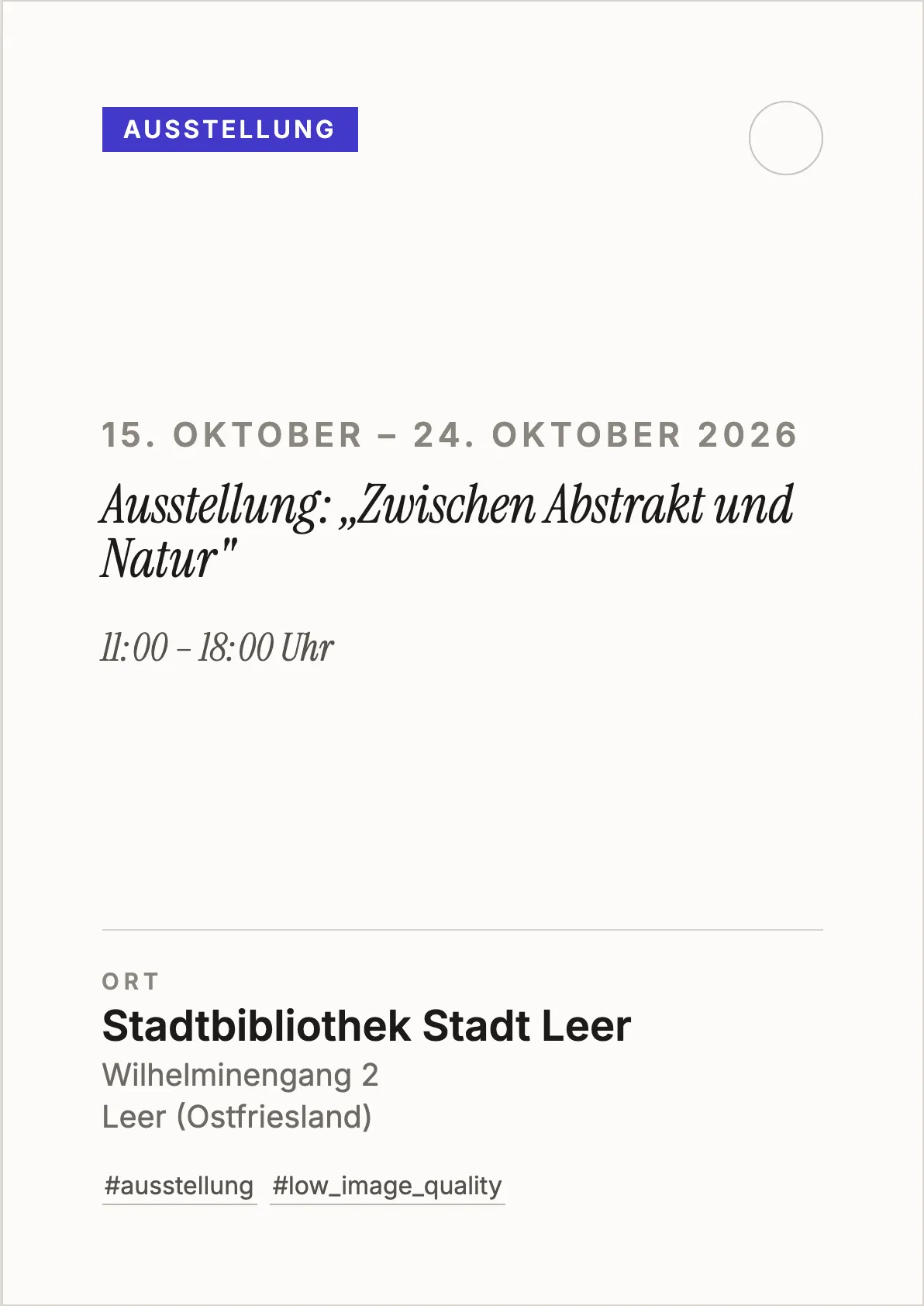 Veranstaltungsflyer