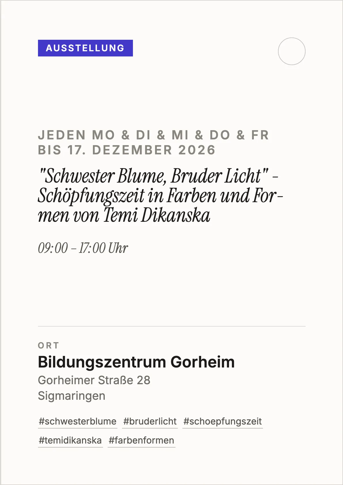 Veranstaltungsflyer