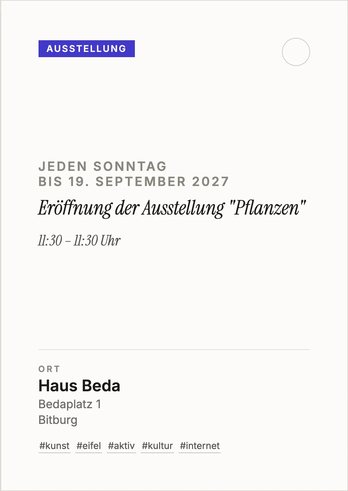Veranstaltungsflyer