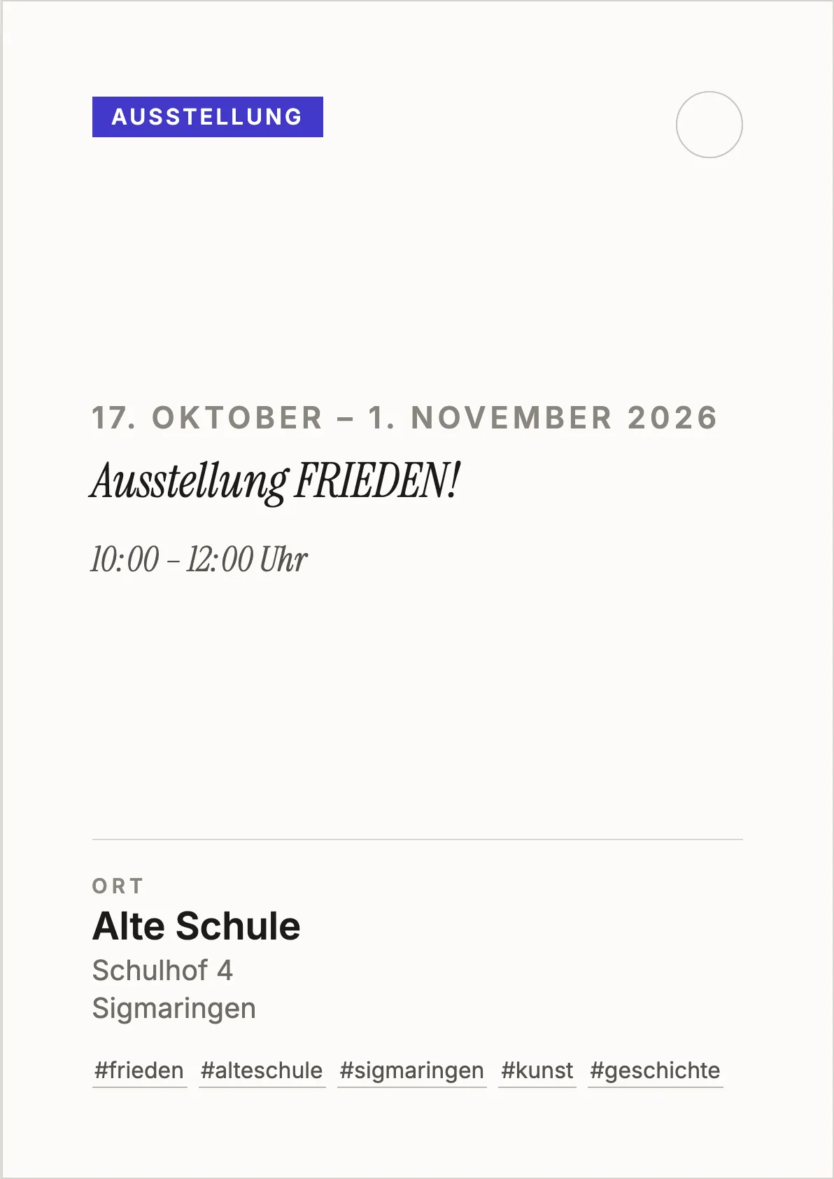 Veranstaltungsflyer