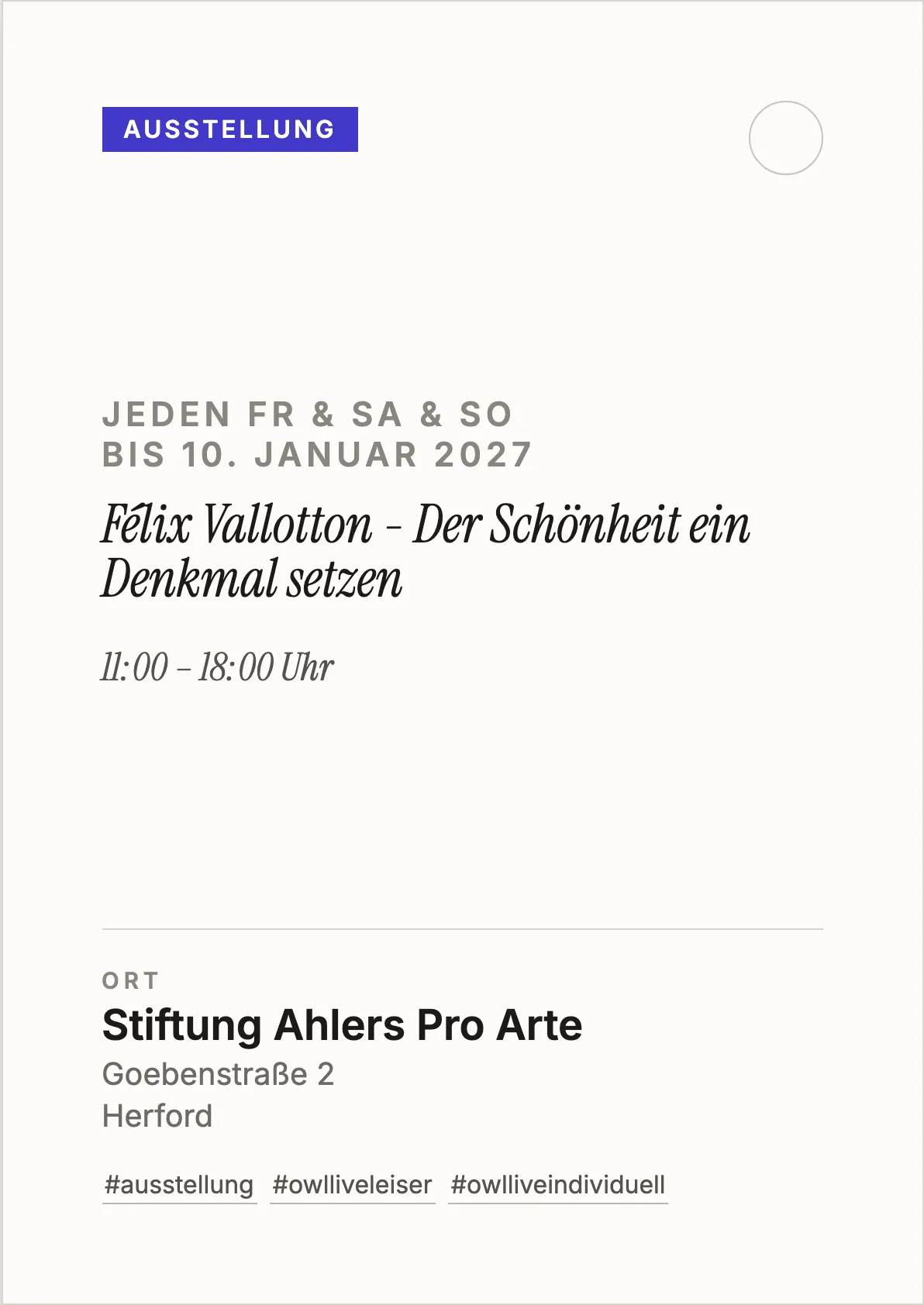 Veranstaltungsflyer