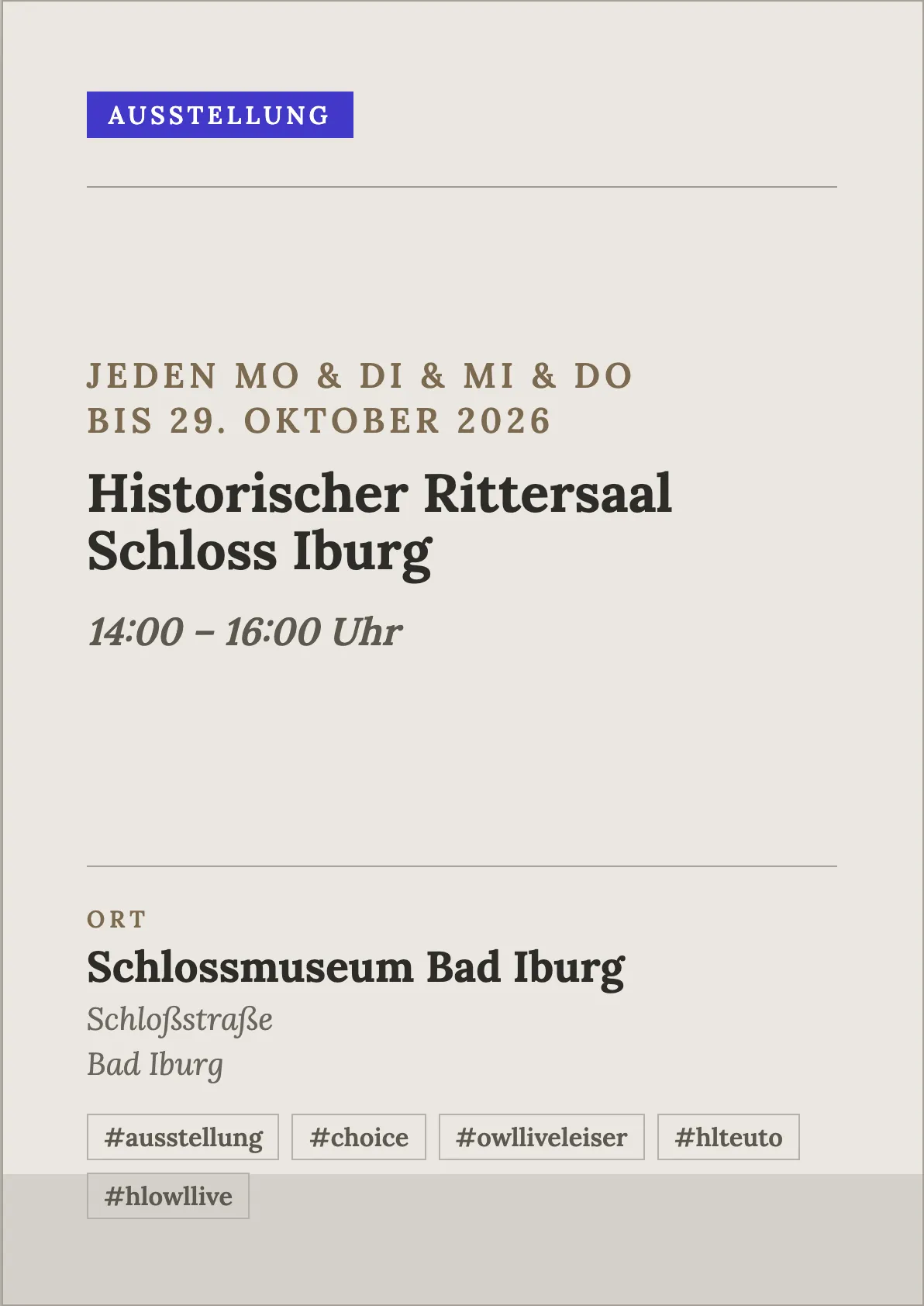 Veranstaltungsflyer
