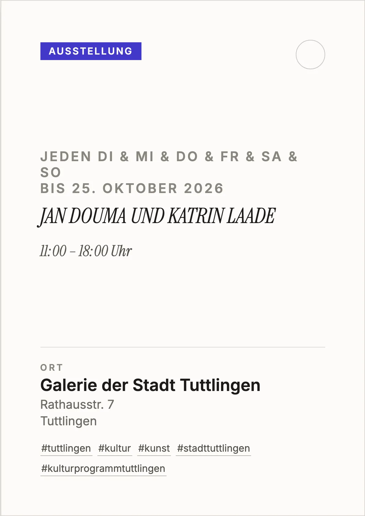 Veranstaltungsflyer
