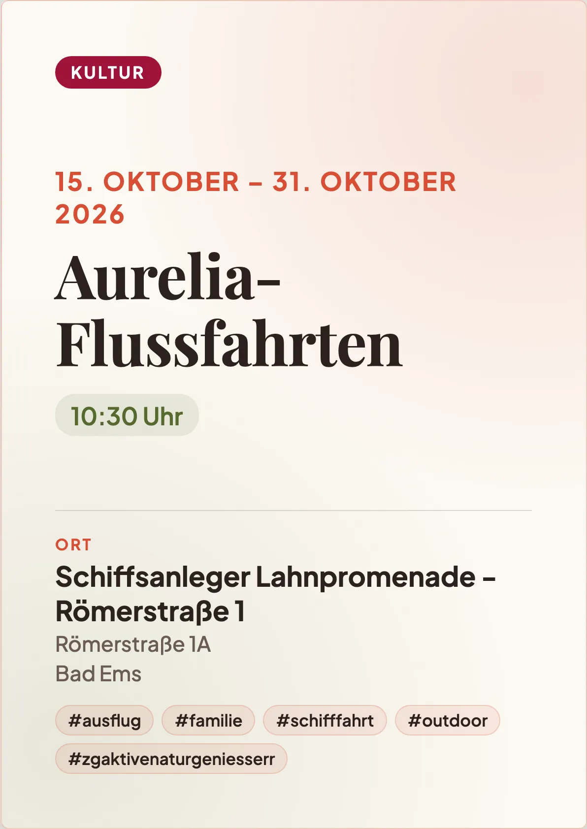 Veranstaltungsflyer