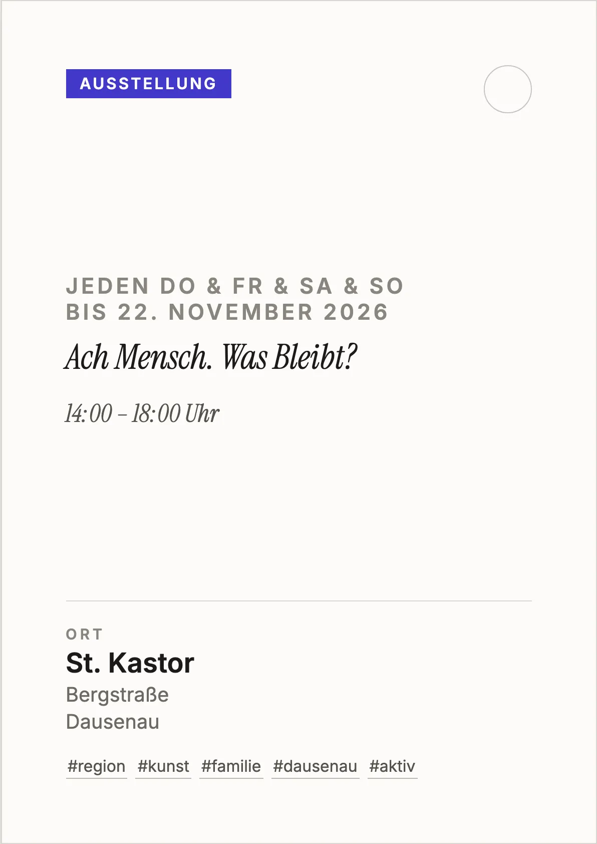 Veranstaltungsflyer
