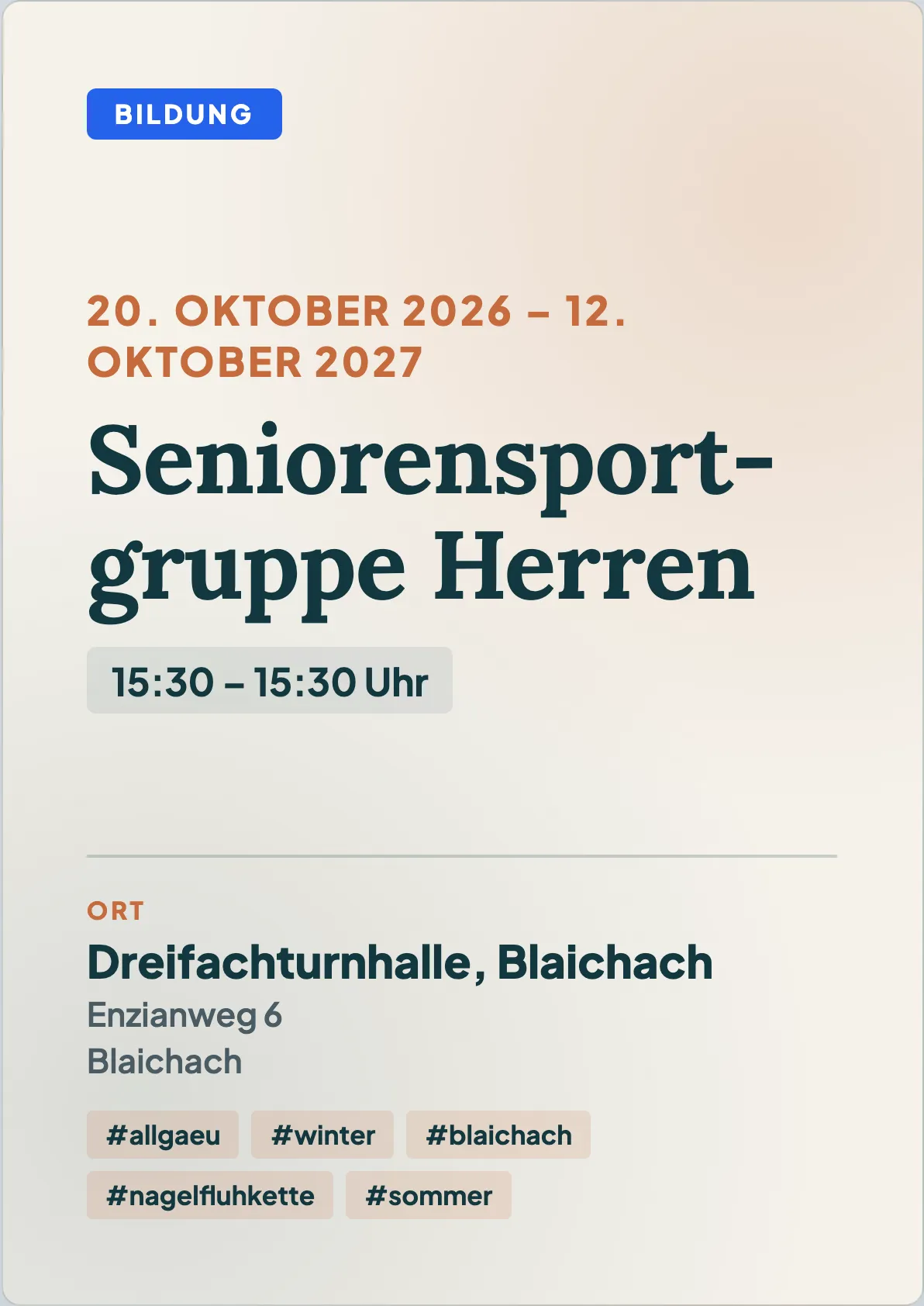 Veranstaltungsflyer