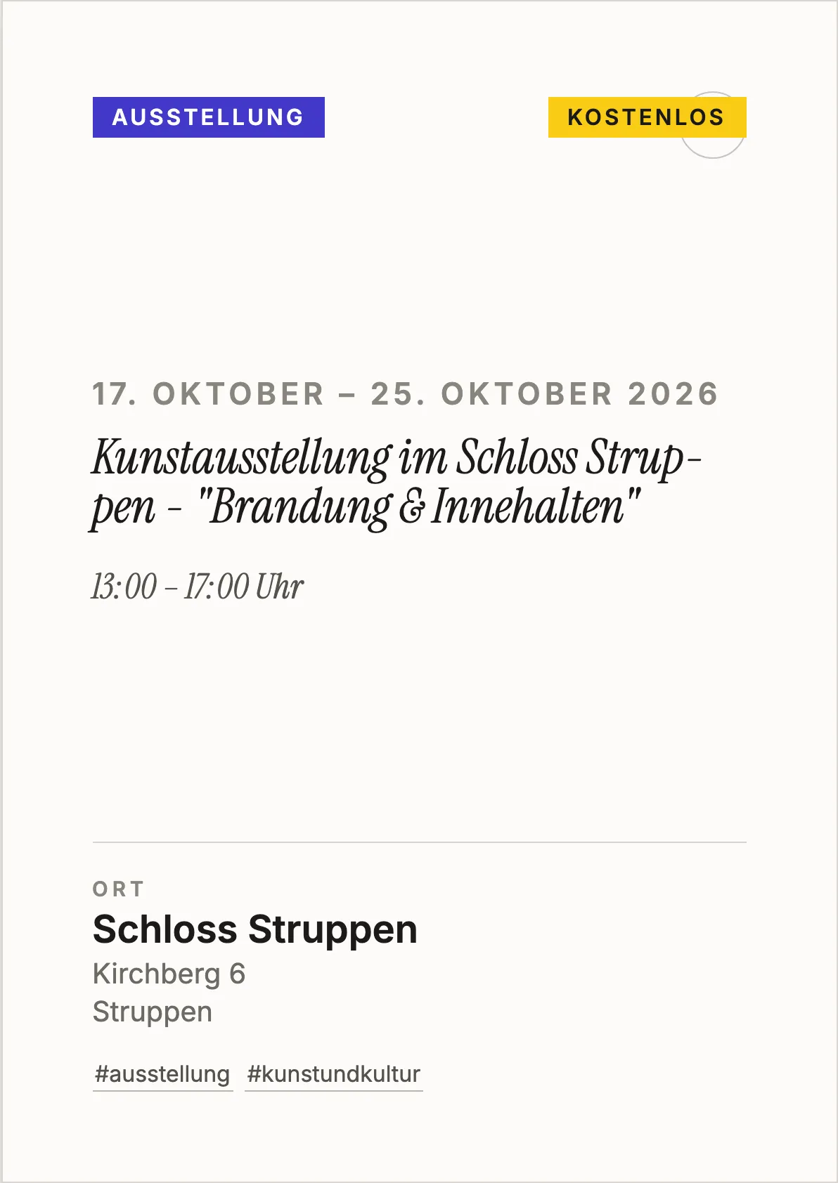 Veranstaltungsflyer