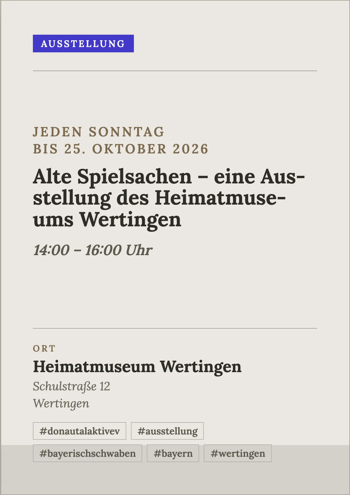 Veranstaltungsflyer