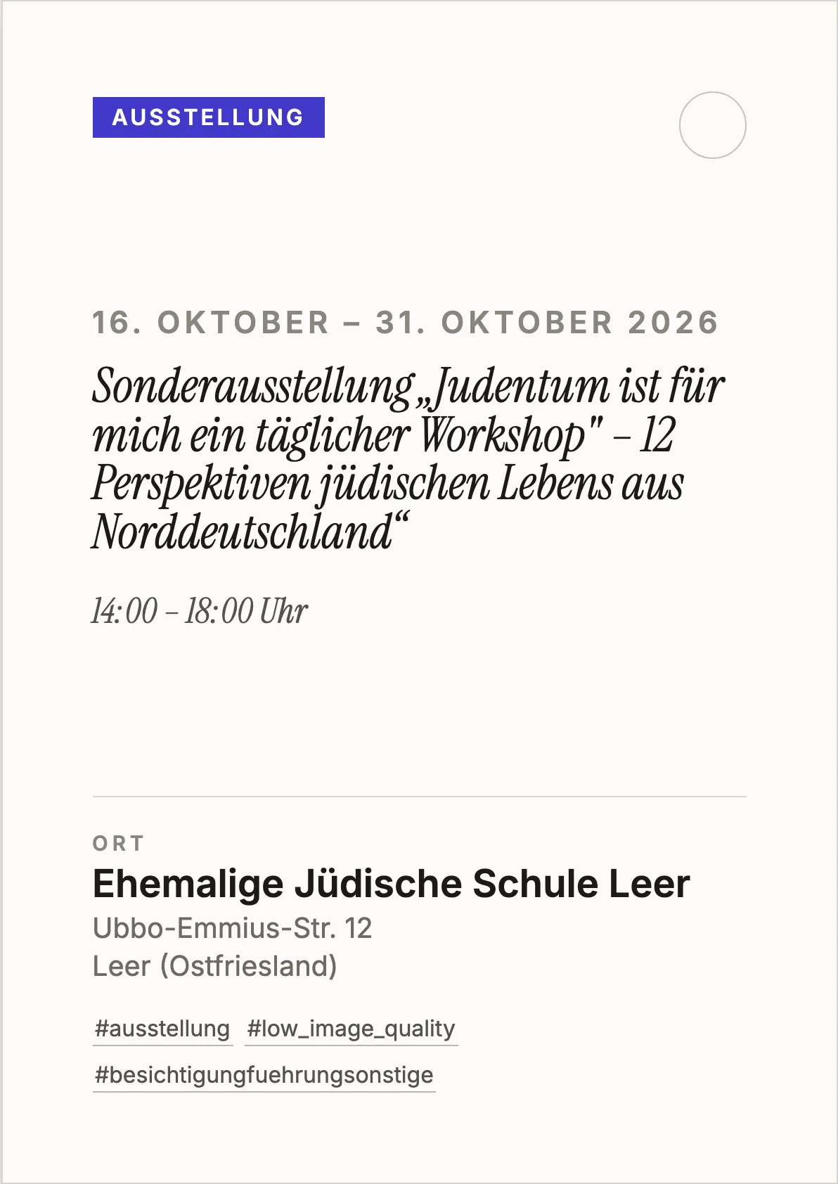 Veranstaltungsflyer