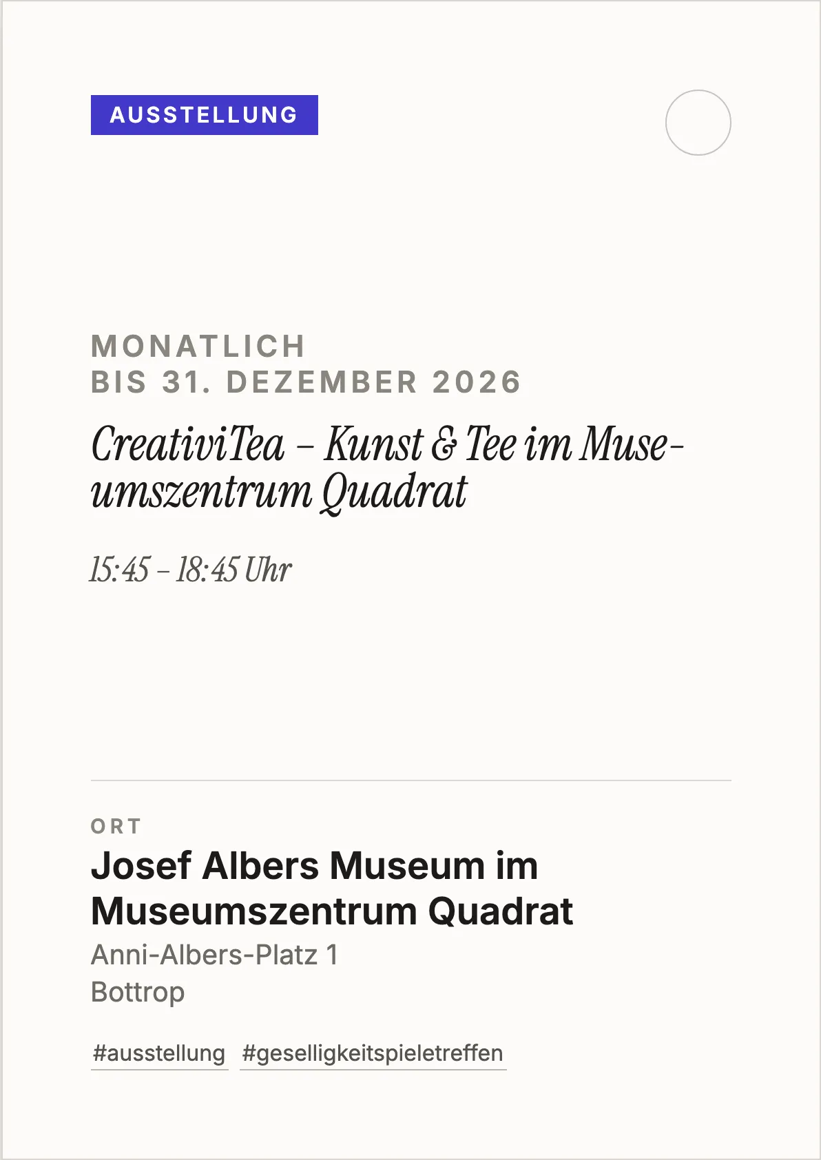 Veranstaltungsflyer