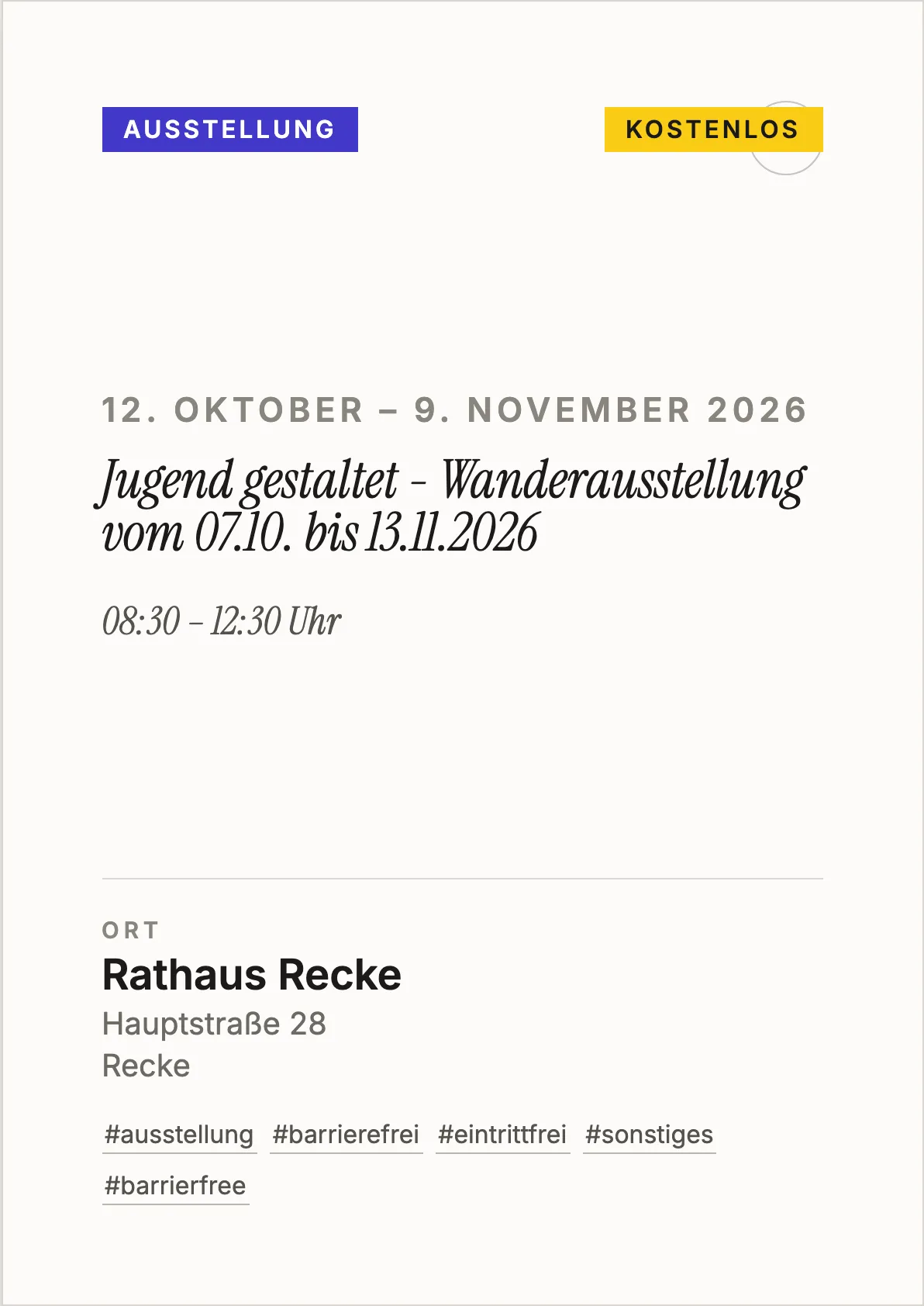 Veranstaltungsflyer
