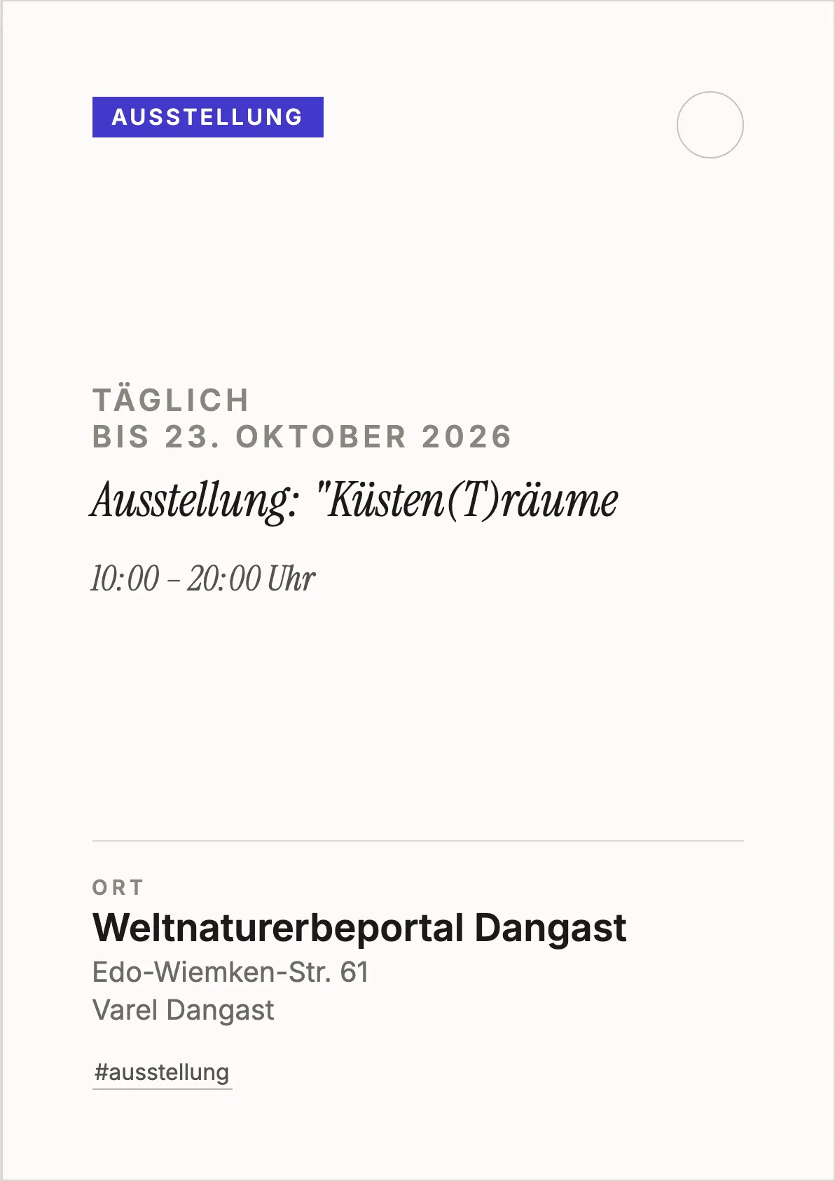 Veranstaltungsflyer