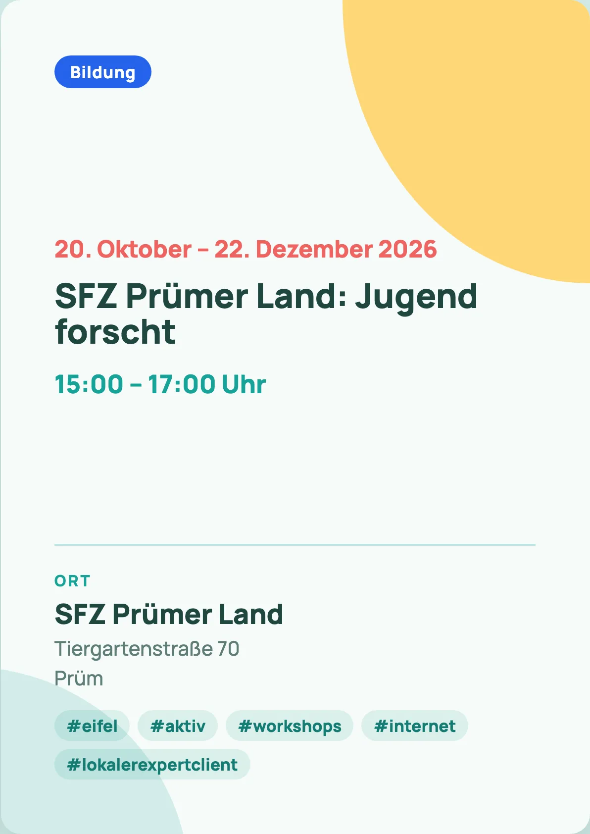 Veranstaltungsflyer