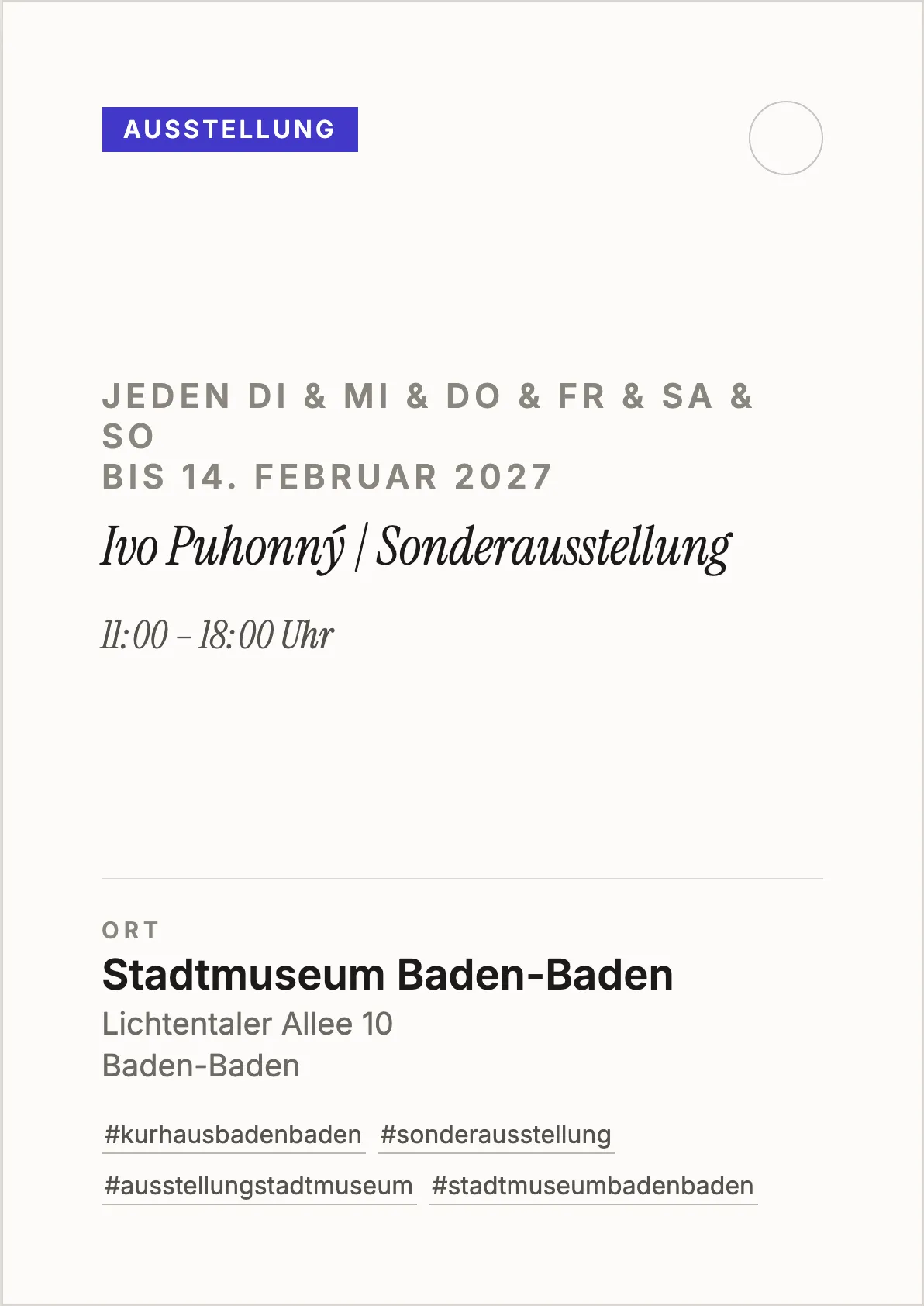 Veranstaltungsflyer