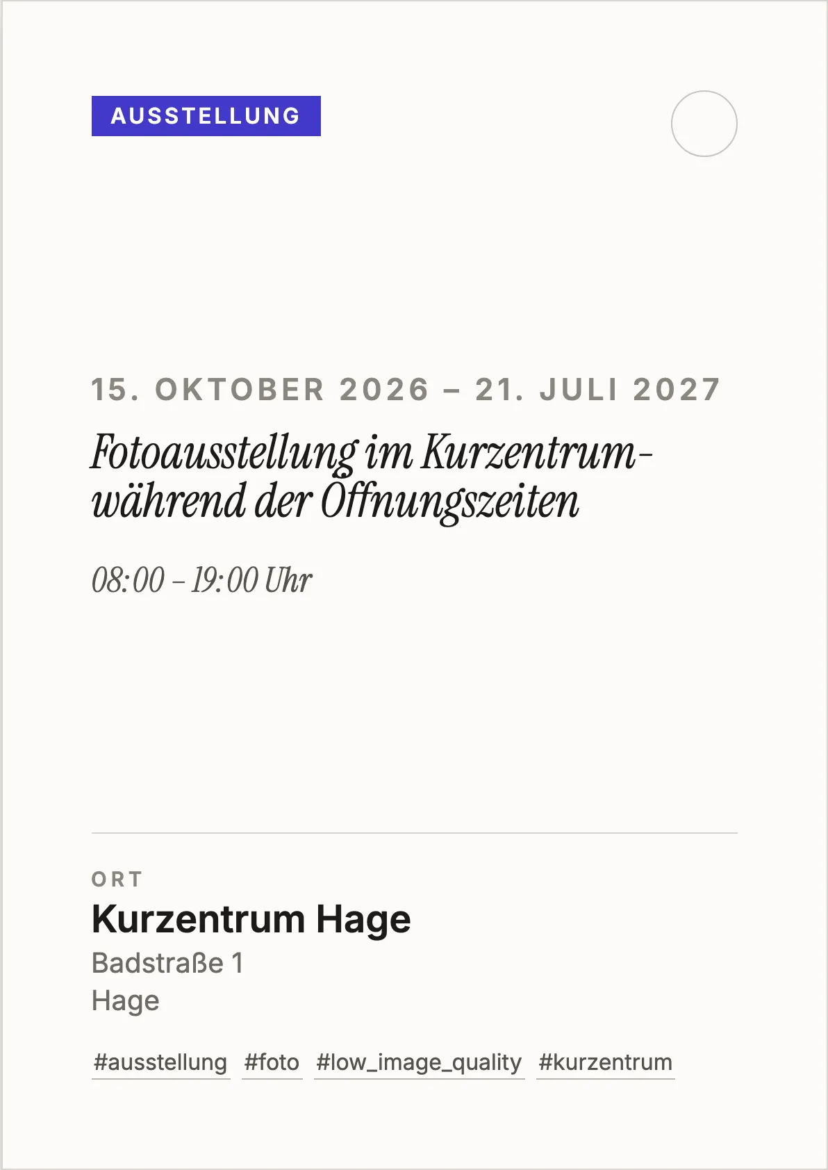 Veranstaltungsflyer