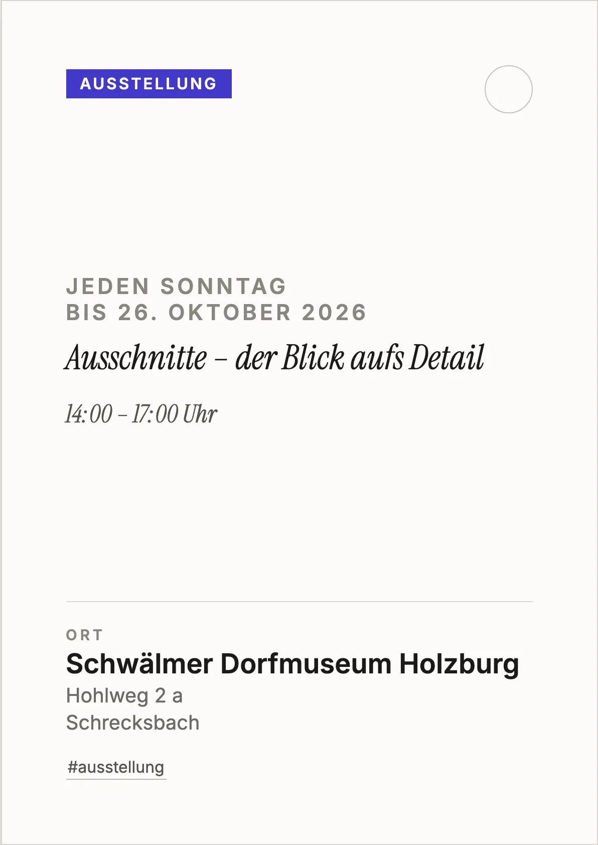Veranstaltungsflyer