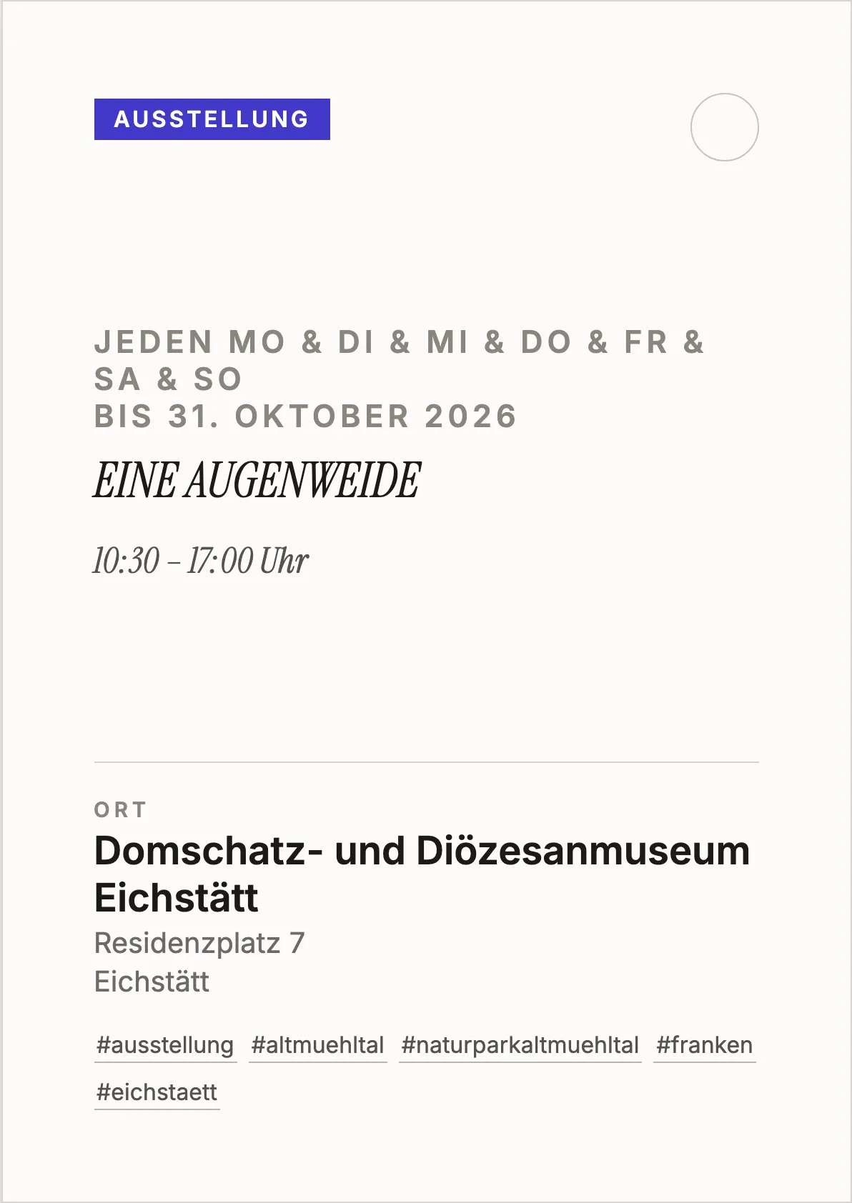 Veranstaltungsflyer