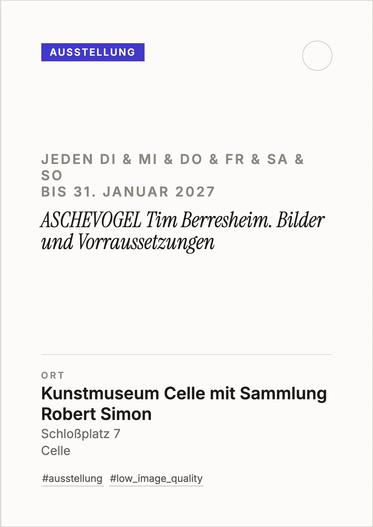 Veranstaltungsflyer