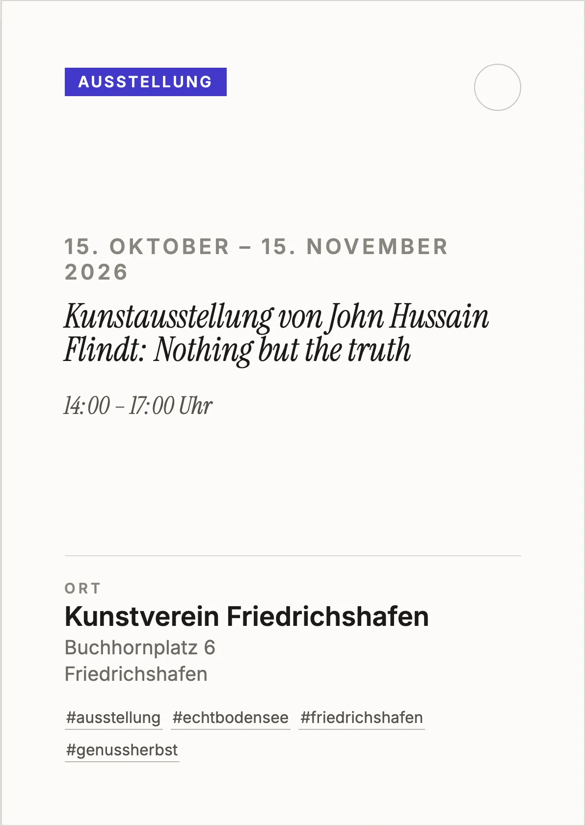 Veranstaltungsflyer