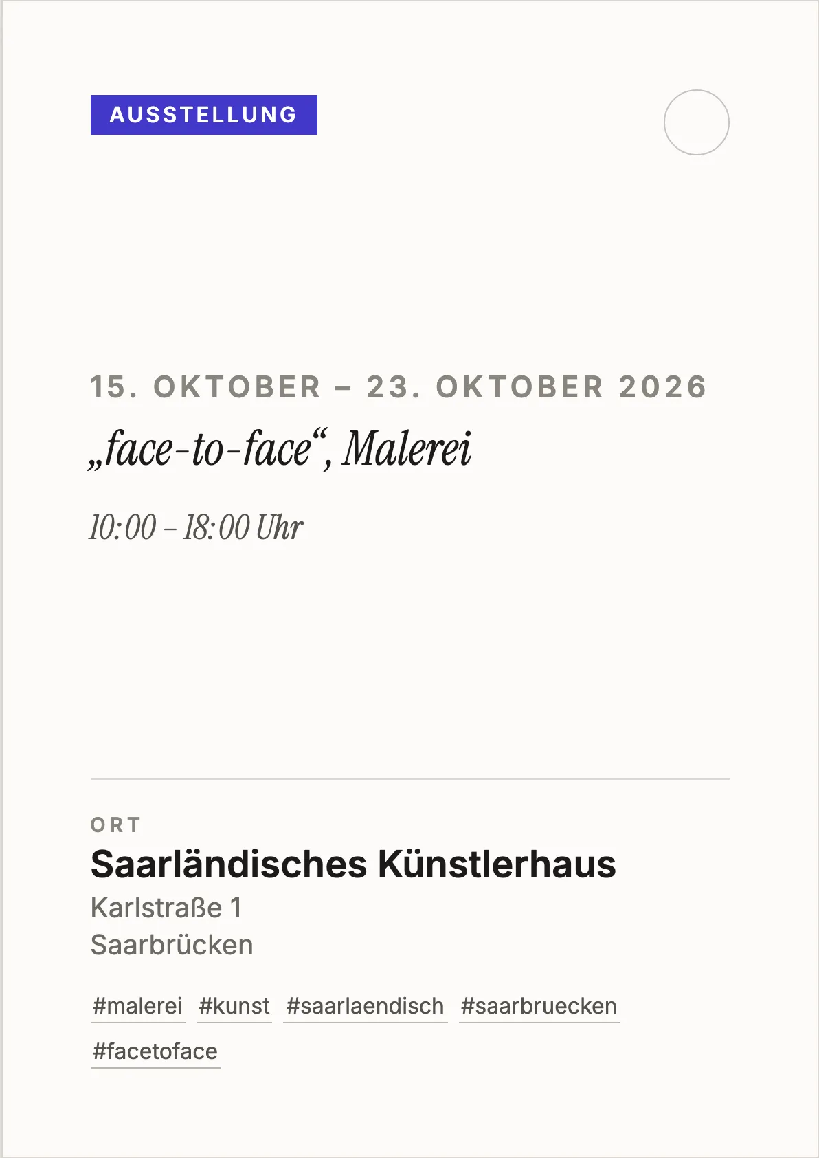 Veranstaltungsflyer