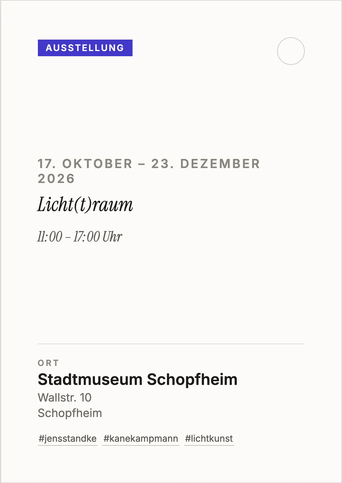 Veranstaltungsflyer
